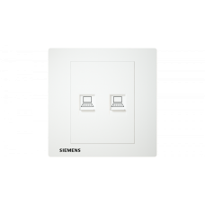 Siemens 5UH13653PC01 2gang RJ45 CAT5e socket (white)